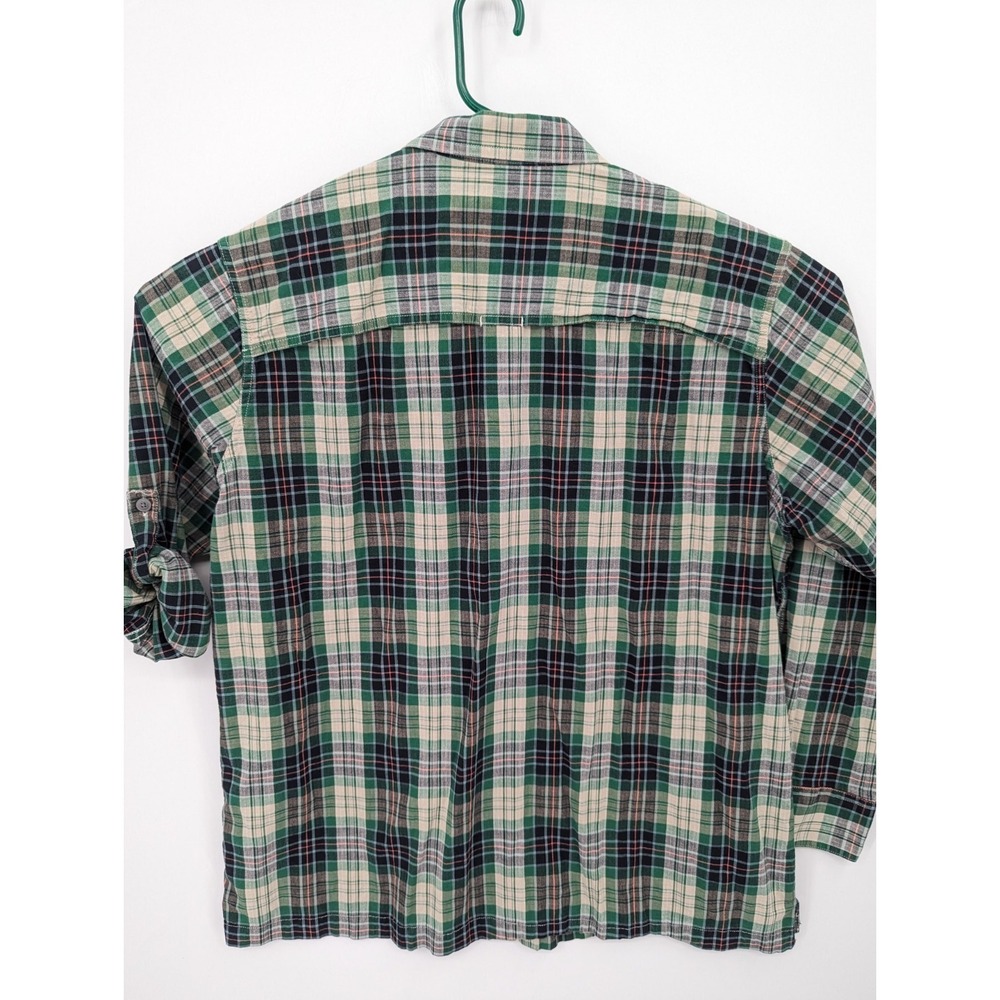 Croft & Barrow Mens XL Green Plaid Quick Dry Short Long Sleeve Button Up Shirt - Picture 8 of 10